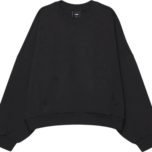 Brand New Womens Vans Elevated Double Knit Loose Black Sweatshirt Size XS - Picture 2 of 10
